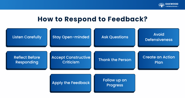 How to Respond to Feedback How to Respond to Feedback