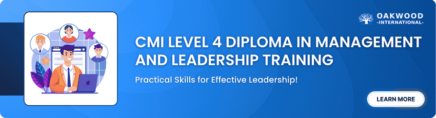 CMI Level 4 Diploma in Management and Leadership Training Course CMI Level 4 Diploma in Management and Leadership Training Course